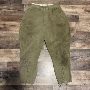 Early Vintage Boy Scouts of America Olive Lace-Up Utility Pants